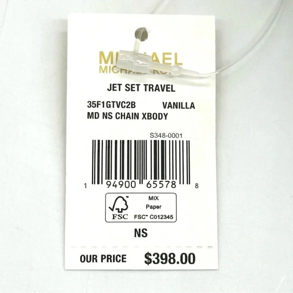 Michael Kors Medium NS Chain Xbody Bag Vanilla